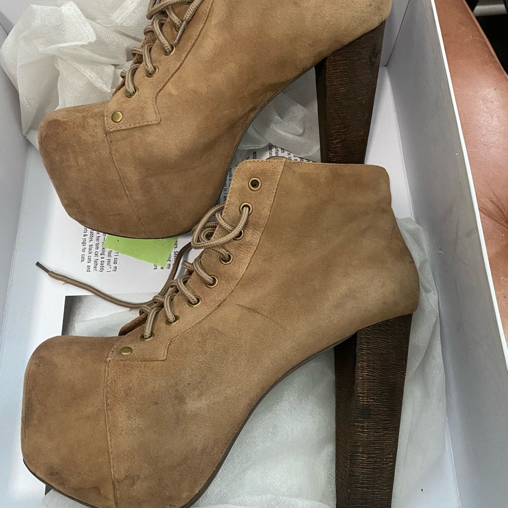 Jeffrey Campbell Lita Platform Suede Booties